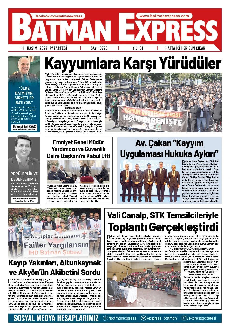 11 KASIM 2024 PAZARTESİ