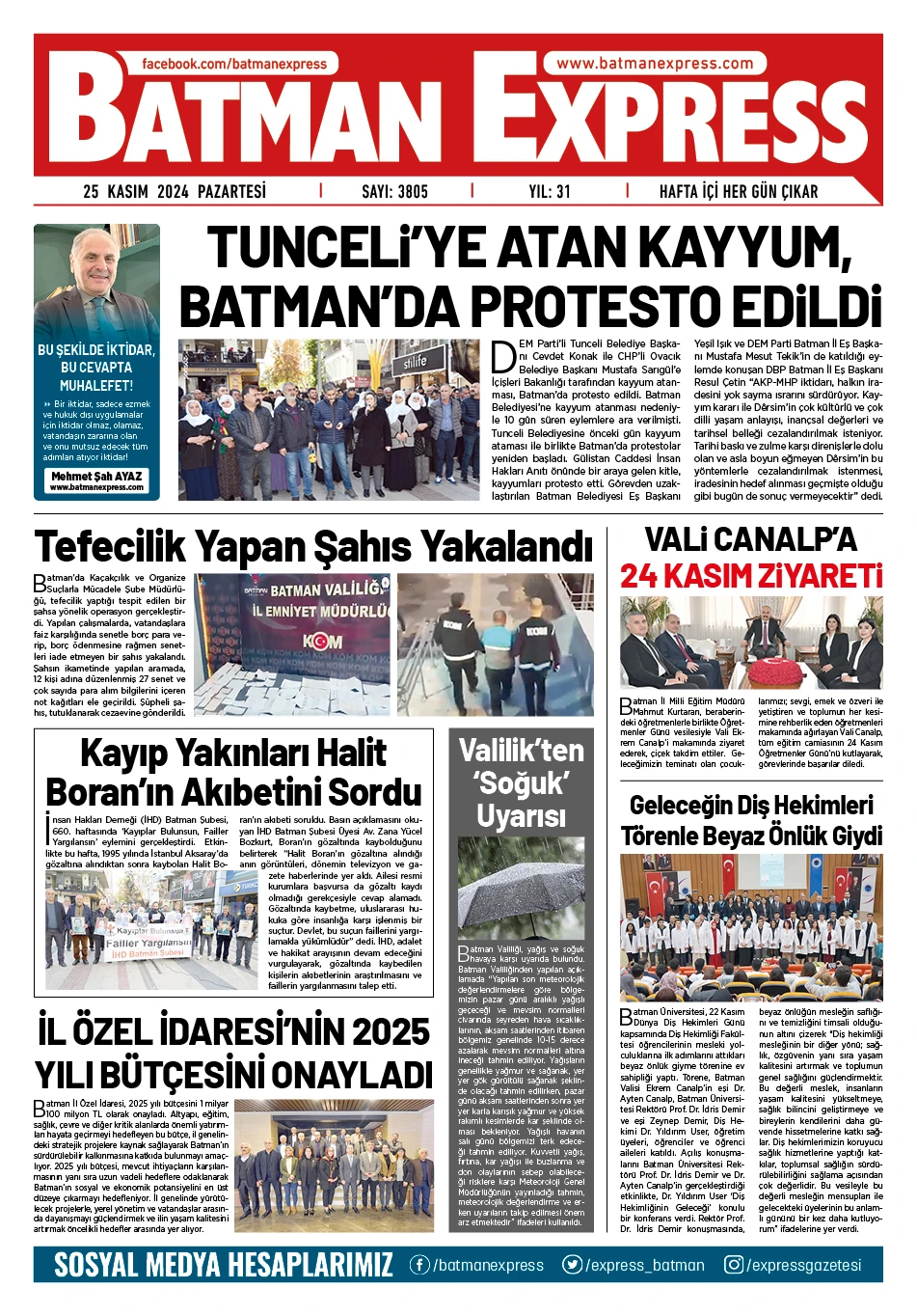 25 KASIM 2024 PAZARTESİ