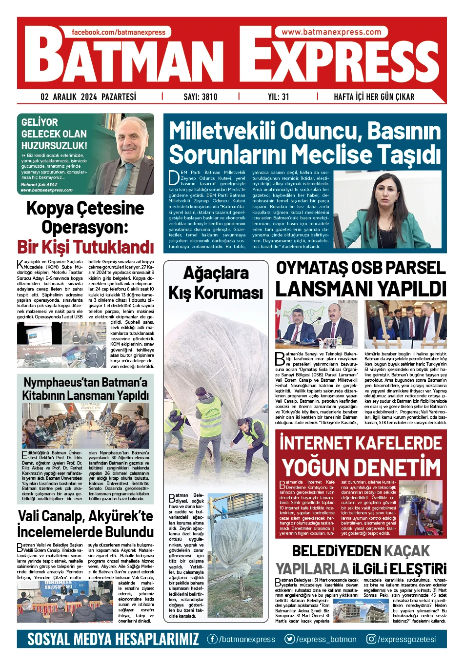 02 ARALIK 2024 PAZARTESİ