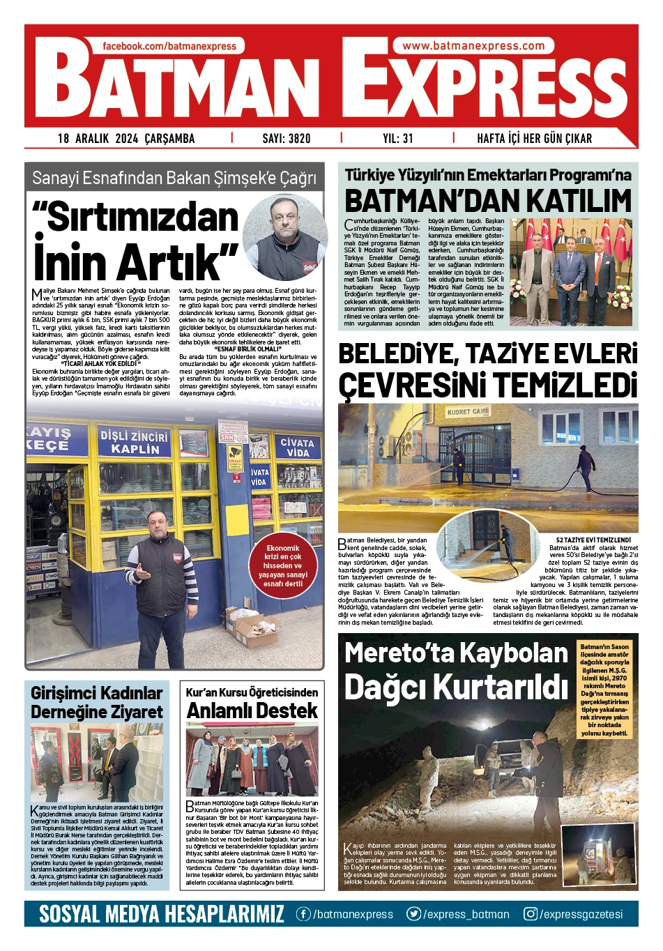 18 ARALIK 2024 &Ccedil;ARŞAMBA