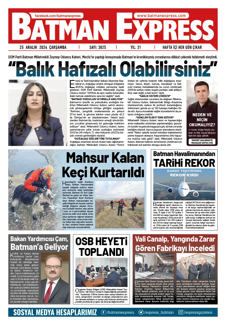 25 ARALIK 2024 &Ccedil;ARŞAMBA