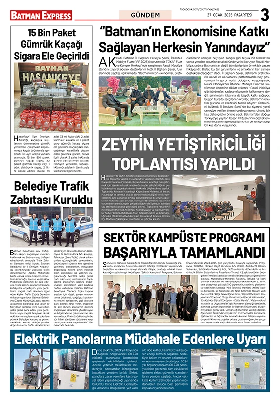 27 OCAK 2025 PAZARTESİ