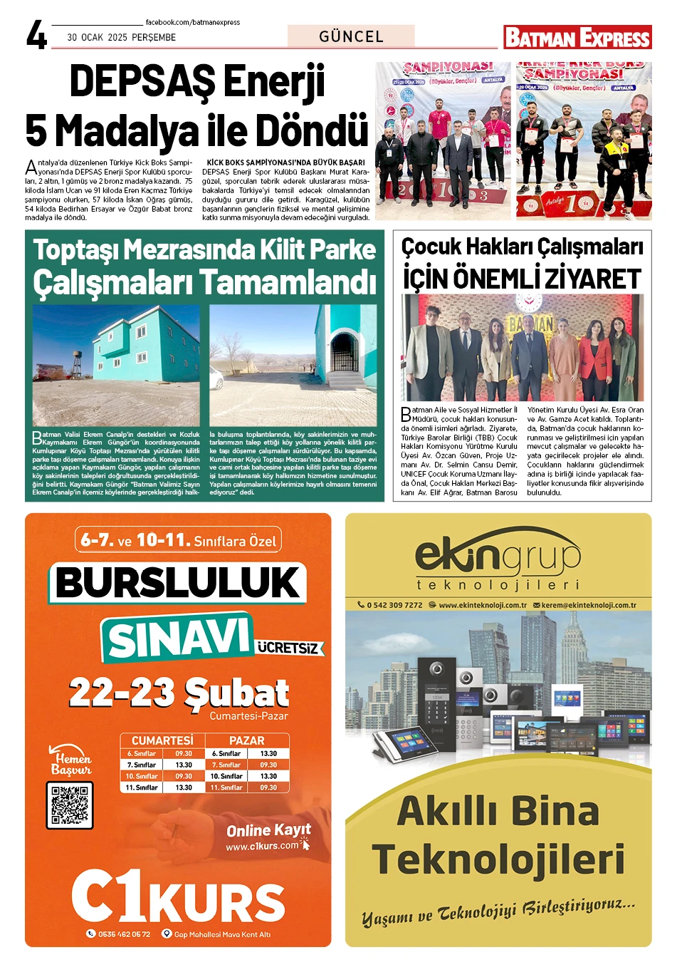 30 OCAK 2025 PERŞEMBE