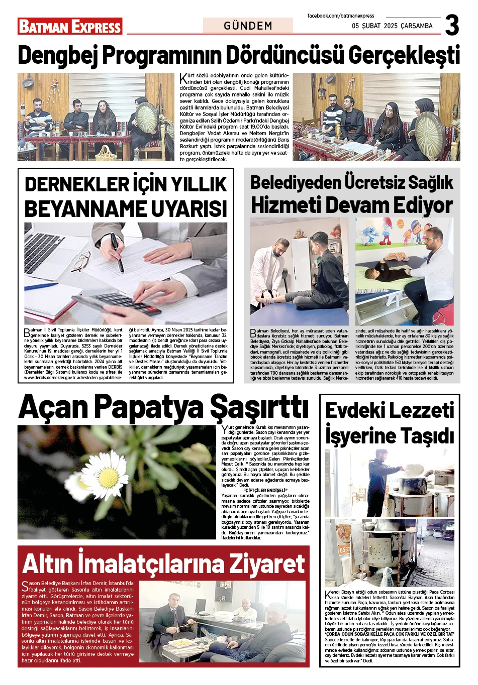 05 ŞUBAT 2025 ÇARŞAMBA