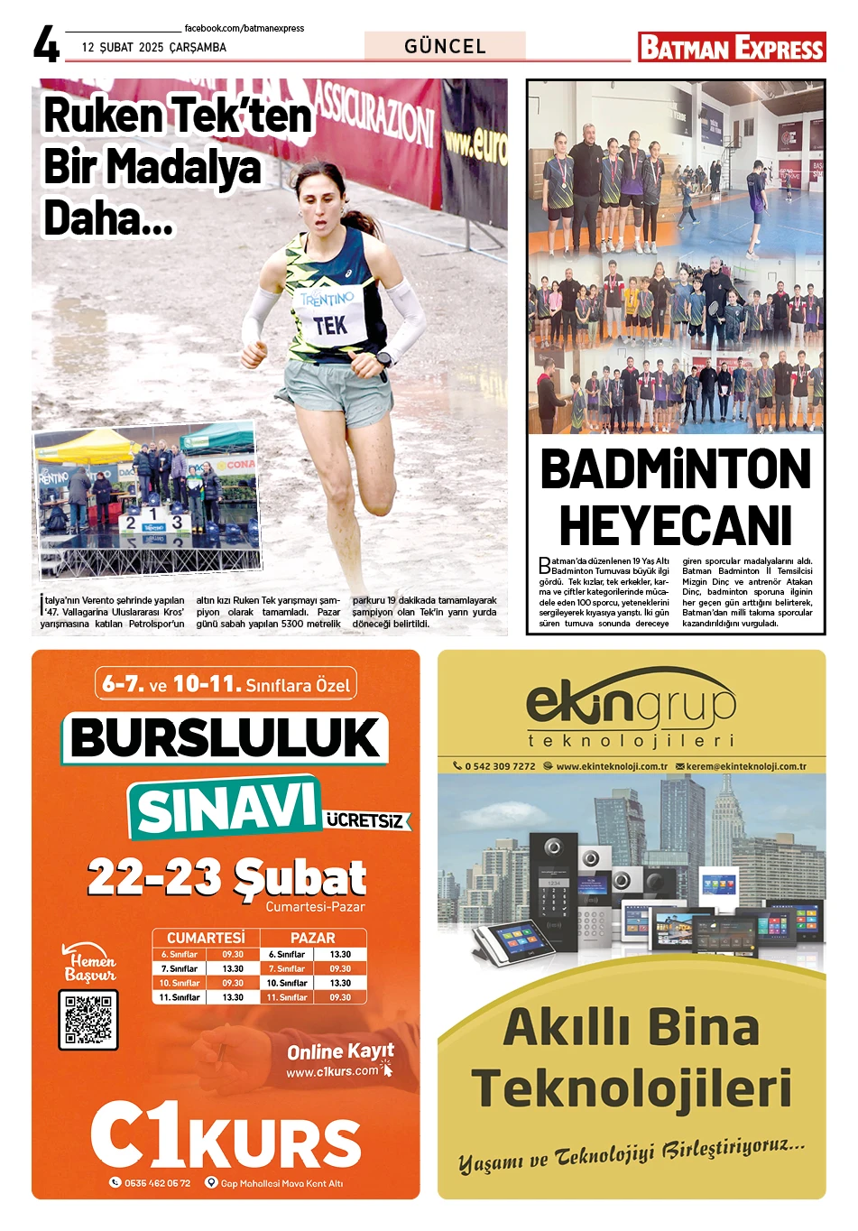 12 ŞUBAT 2025 ÇARŞAMBA