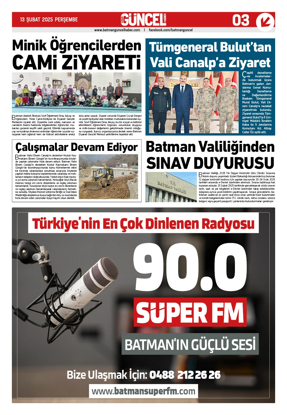 BATMAN GÜNCEL GAZETESİ