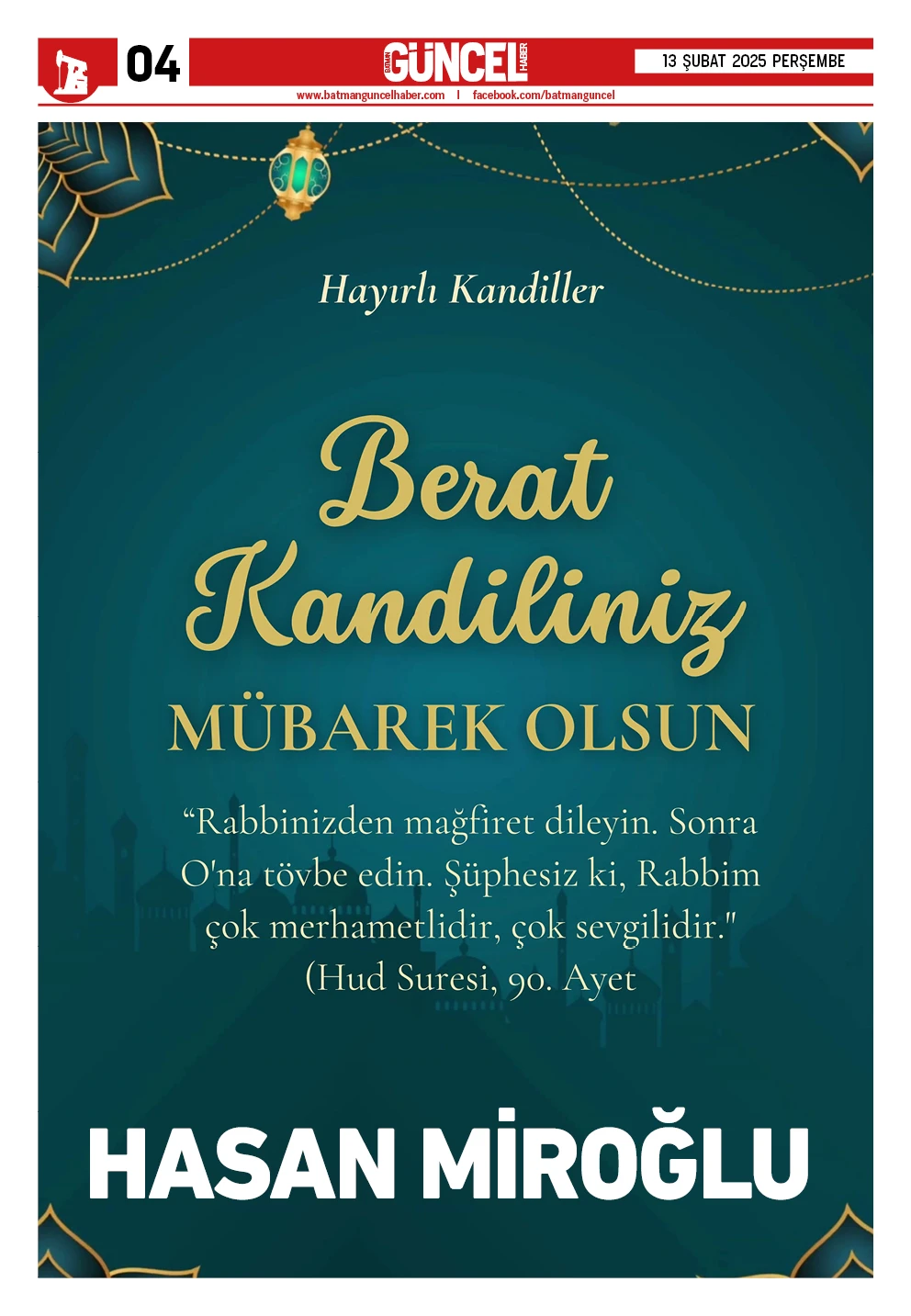 BATMAN GÜNCEL GAZETESİ