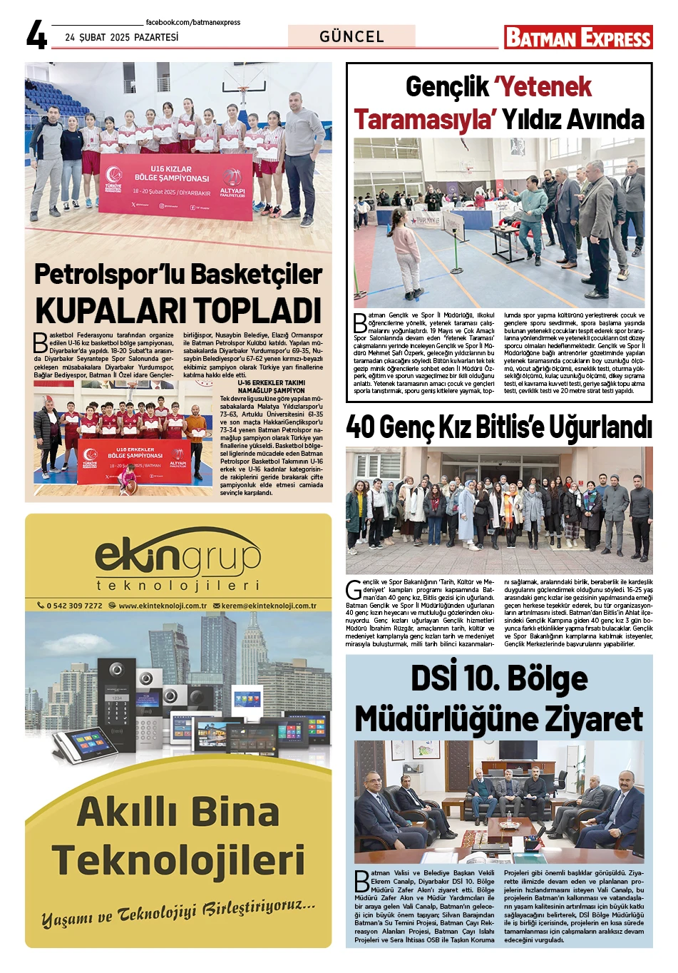 24 ŞUBAT 2025 PAZARTESİ