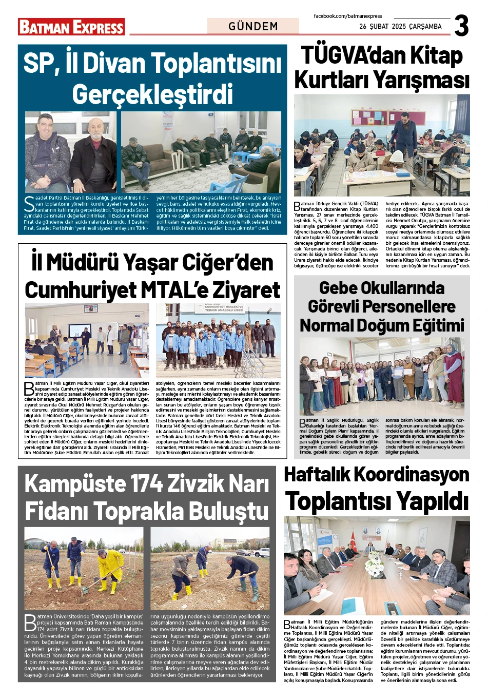 26 ŞUBAT 2025 ÇARŞAMBA