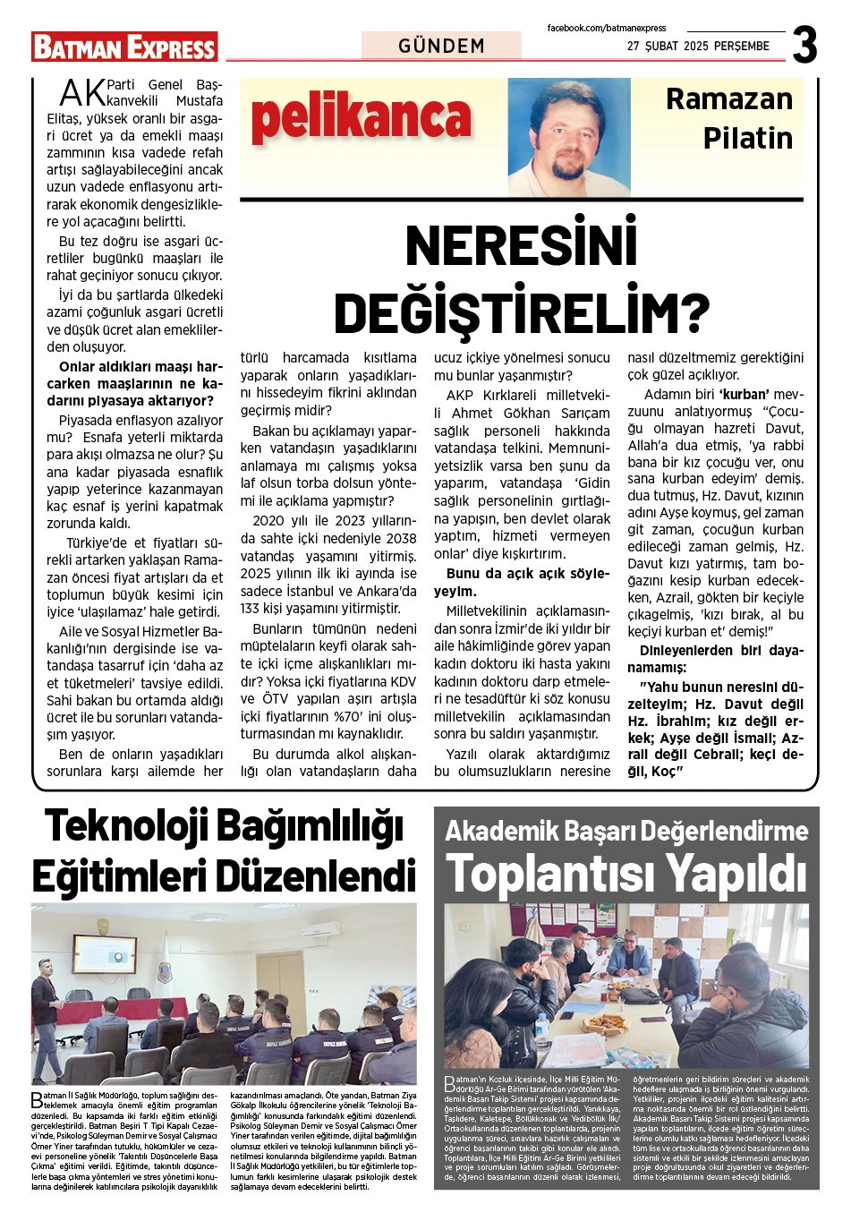 27 ŞUBAT 2025 PERŞEMBE