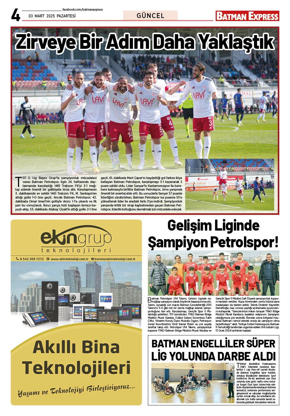 03 MART 2025 PAZARTESİ