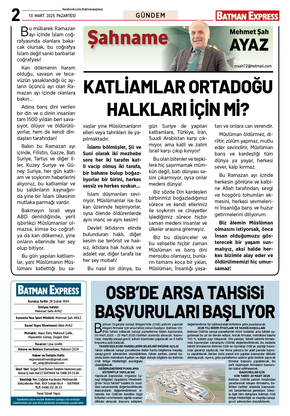 10 MART 2025 PAZARTESİ