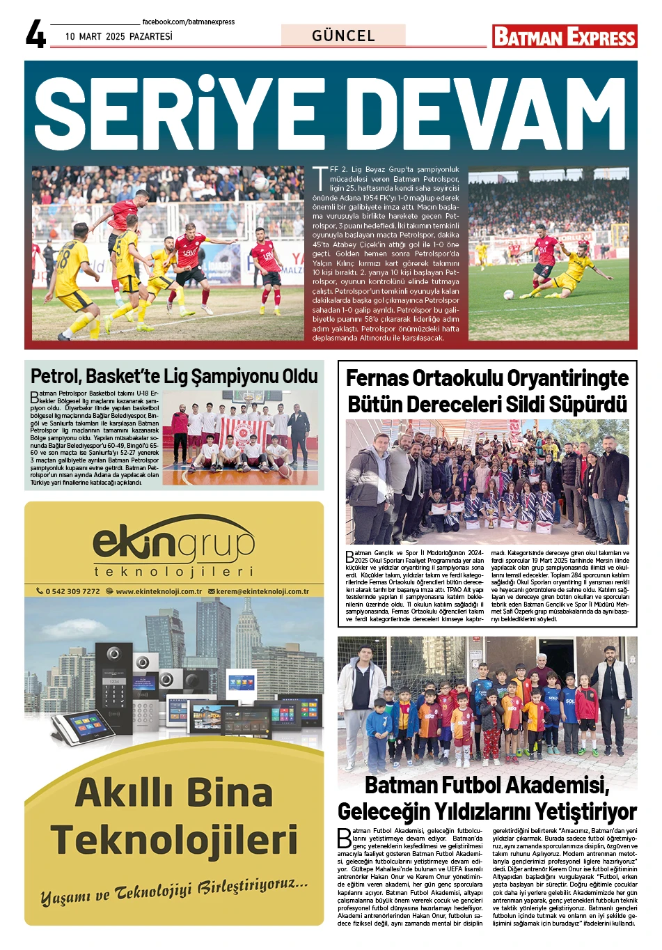 10 MART 2025 PAZARTESİ