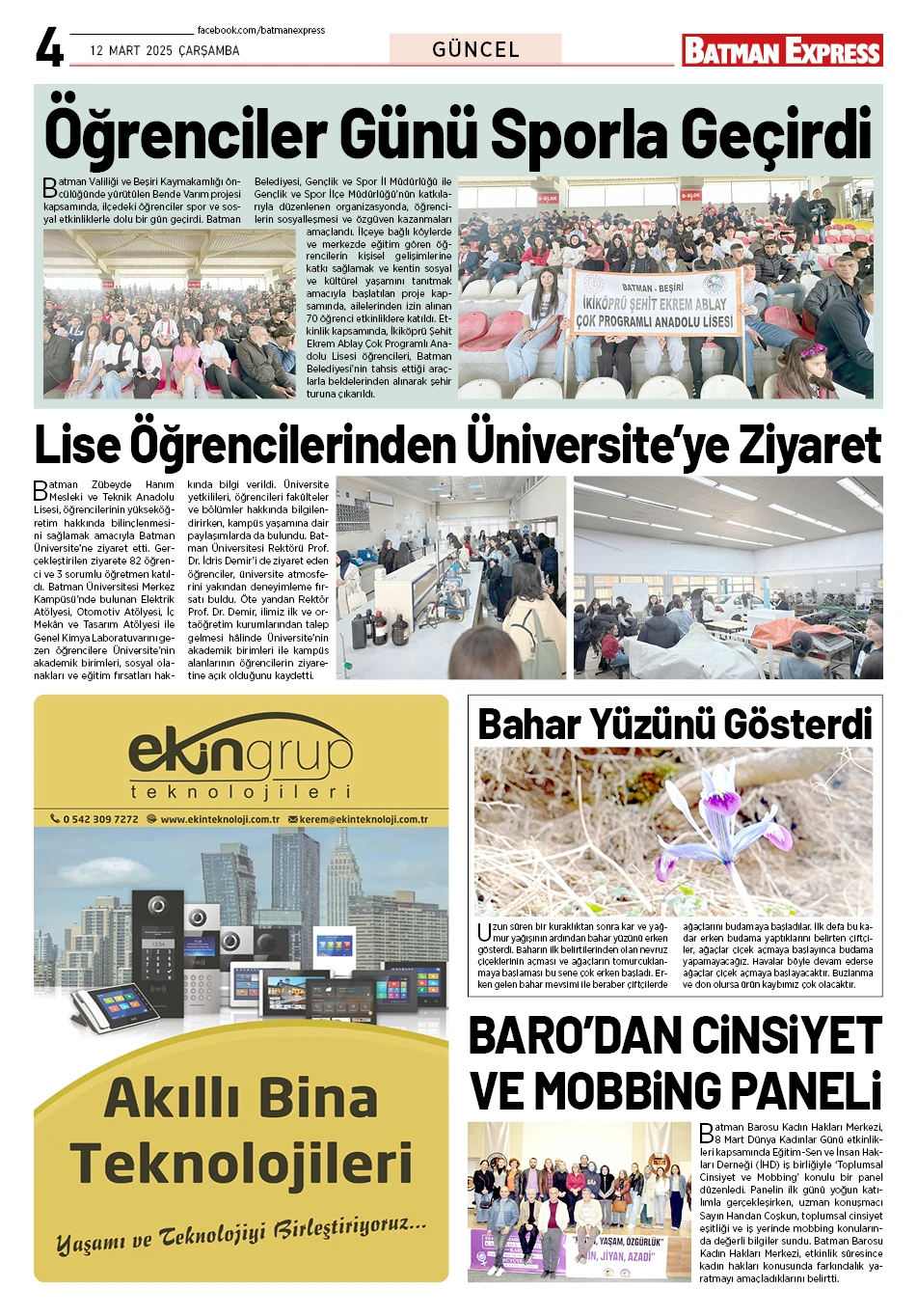 12 MART 2025 ÇARŞAMBA