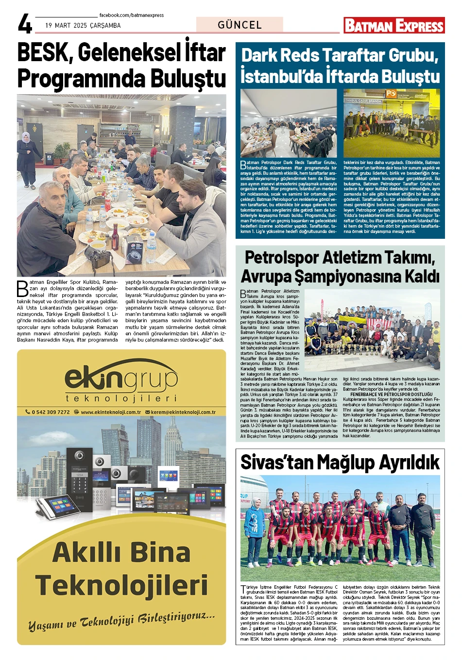 19 MART 2025 ÇARŞAMBA