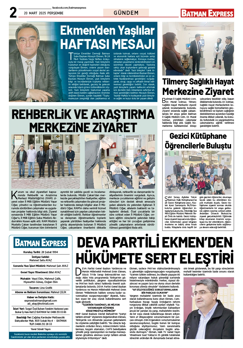 20 MART 2025 PERŞEMBE