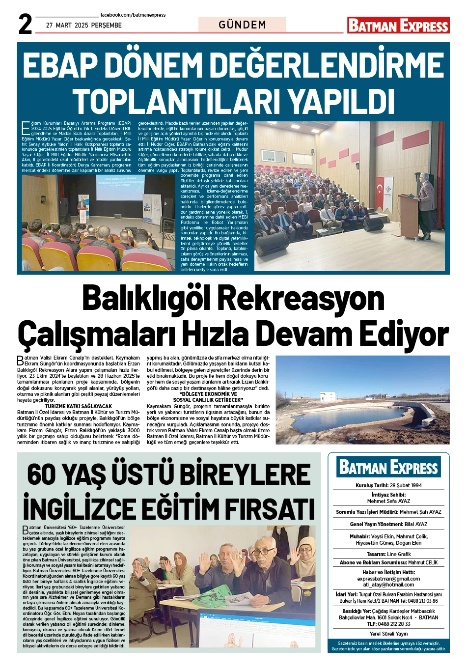 27 MART 2025 PERŞEMBE