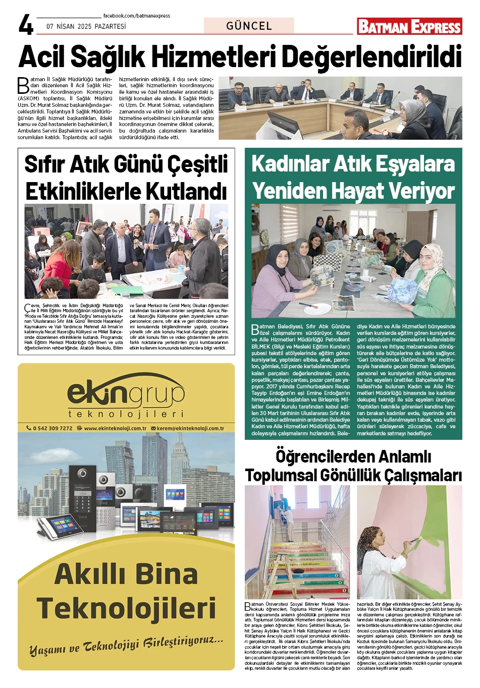 07 NİSAN 2025 PAZARTESİ