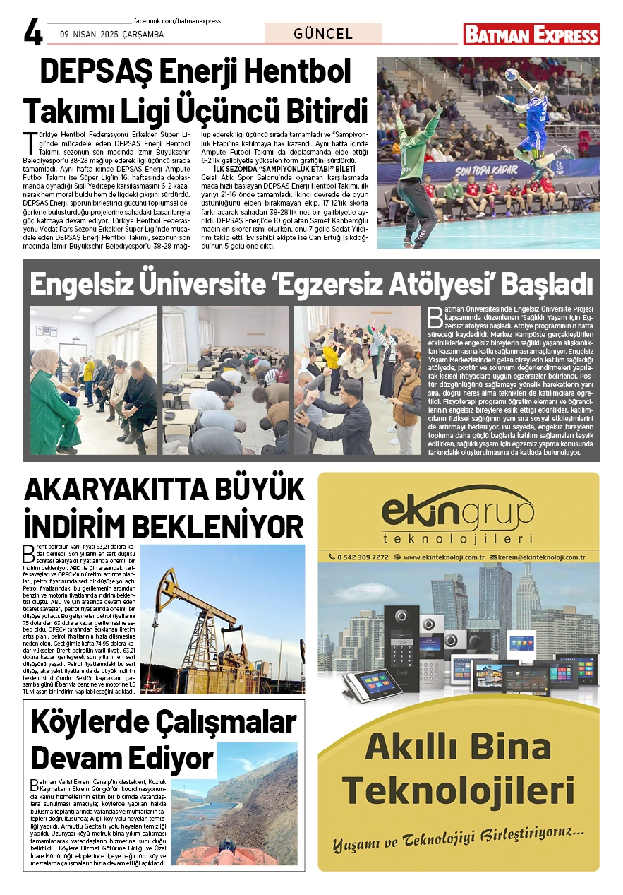 09 NİSAN 2025 ÇARŞAMBA