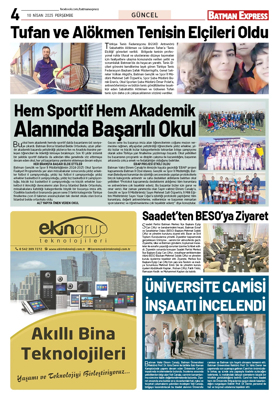 10 NİSAN 2025 PERŞEMBE