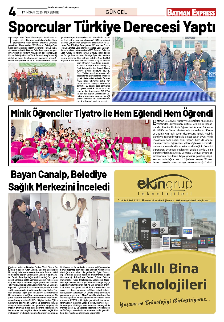 17 NİSAN 2025 PERŞEMBE