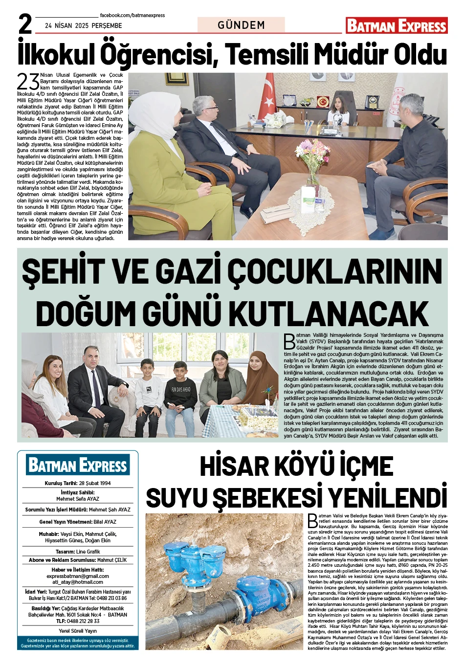 24 NİSAN 2025 PERŞEMBE