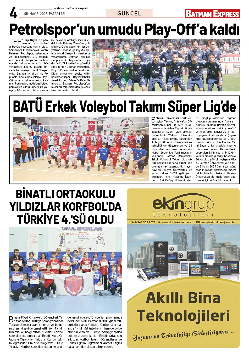 05 MAYIS 2025 PAZARTESİ