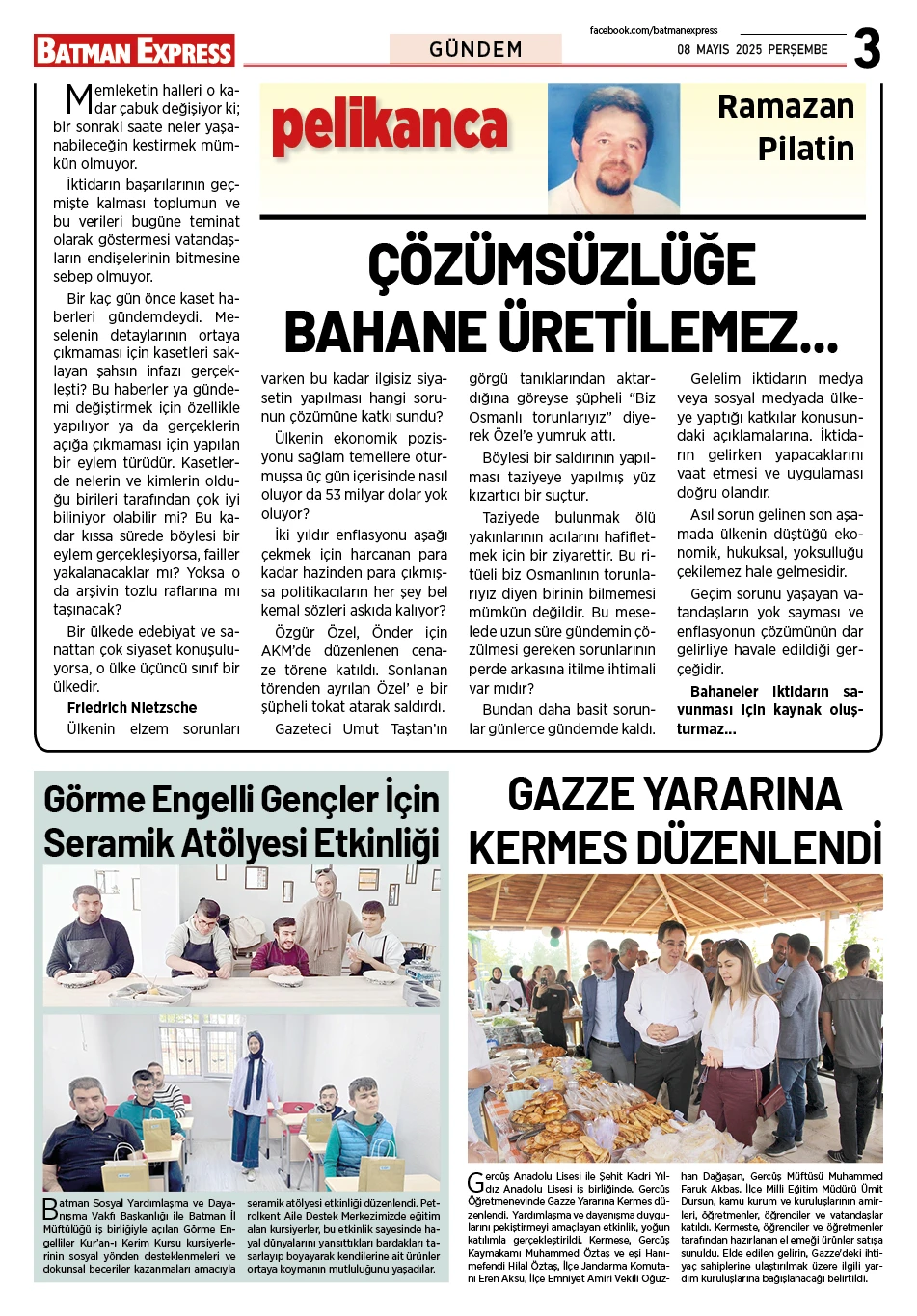 08 MAYIS 2025 PERŞEMBE