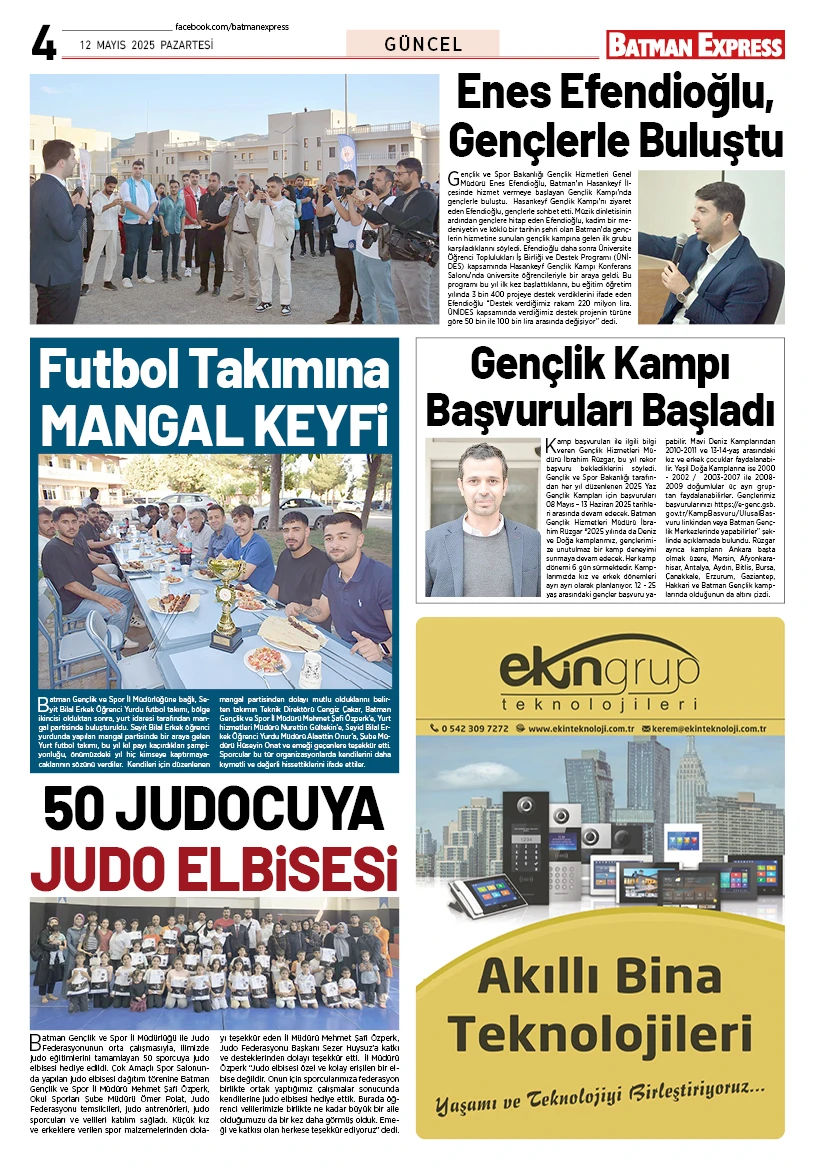 12 MAYIS 2025 PAZARTESİ