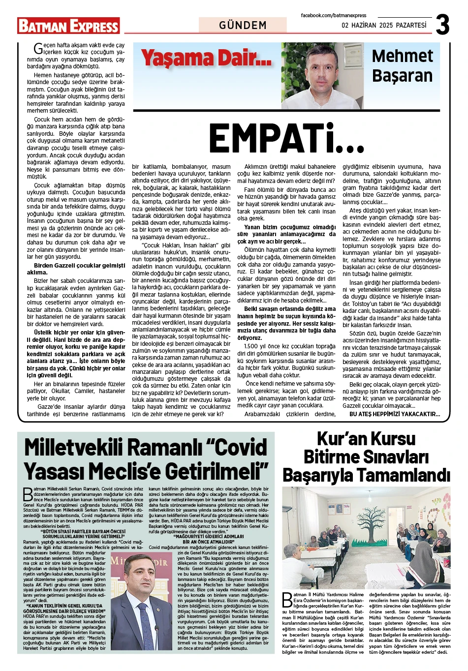 02 HAZİRAN 2025 PAZARTESİ