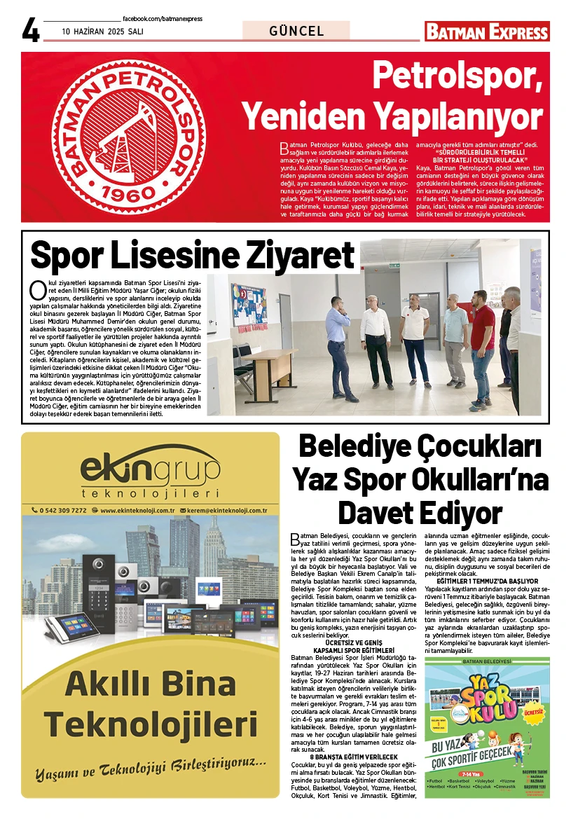 10 HAZİRAN 2025 SALI