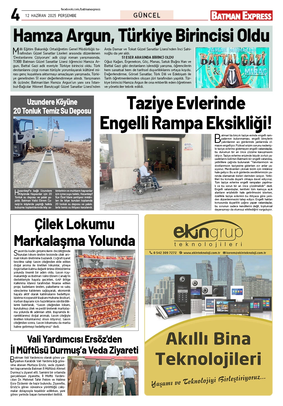 12 HAZİRAN 2025 PERŞEMBE