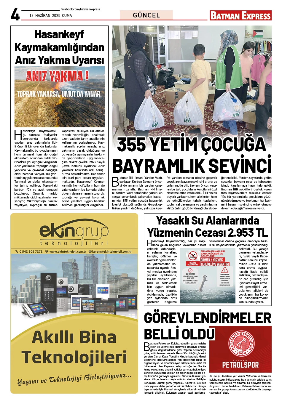 13 HAZİRAN 2025 CUMA