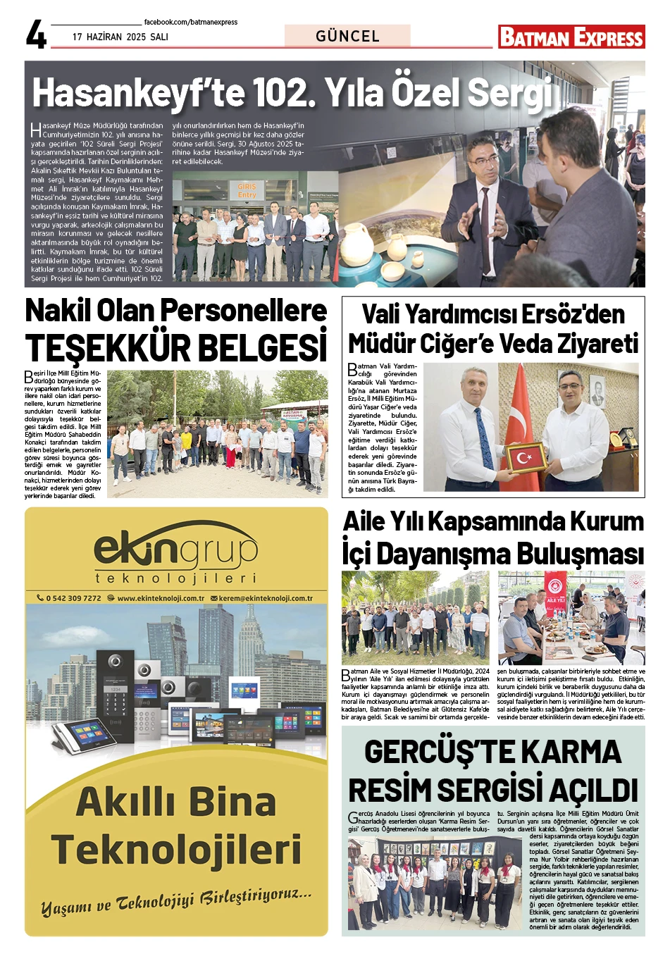 17 HAZİRAN 2025 SALI