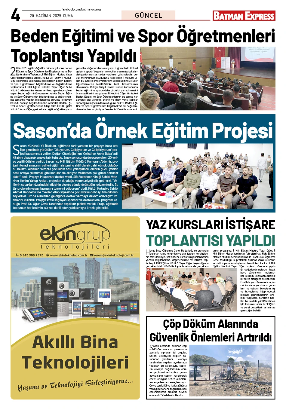 20 HAZİRAN 2025 CUMA