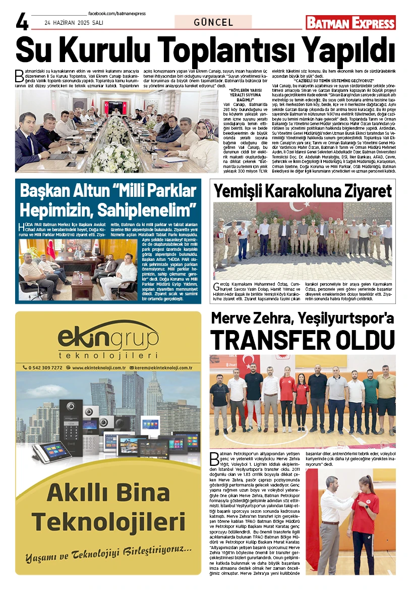 24 HAZİRAN 2025 SALI