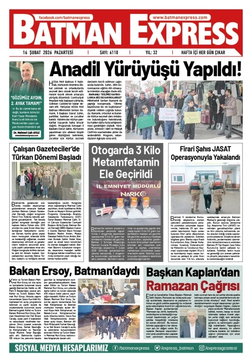 16 ŞUBAT 2026 PAZARTESİ