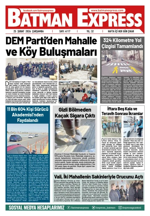 25 ŞUBAT 2026 ÇARŞAMBA