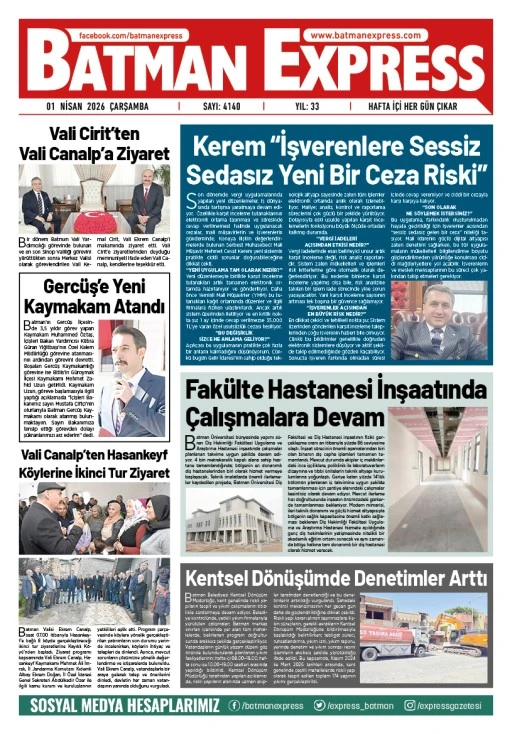 01 NİSAN 2026 ÇARŞAMBA