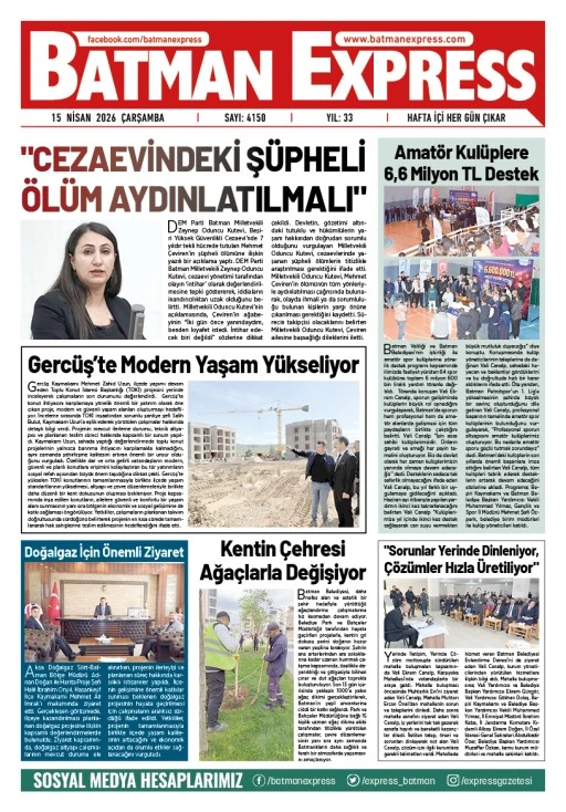 15 NİSAN 2026 ÇARŞAMBA