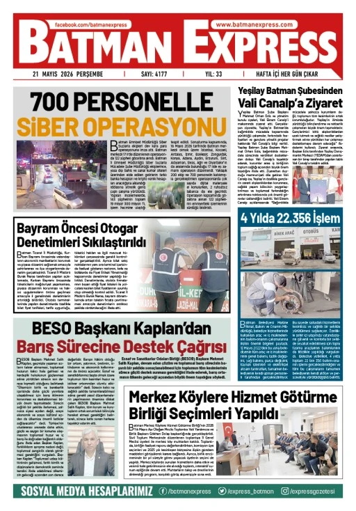 21 MAYIS 2026 PERŞEMBE