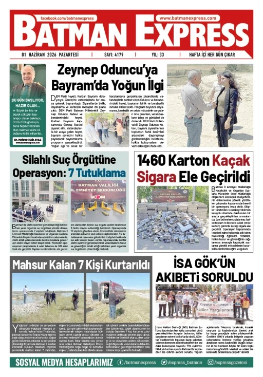 01 HAZİRAN 2026 PAZARTESİ