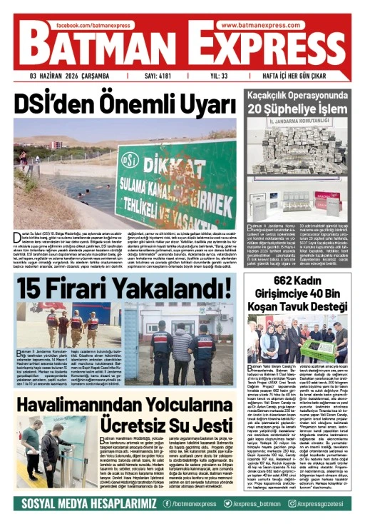 03 HAZİRAN 2026 ÇARŞAMBA