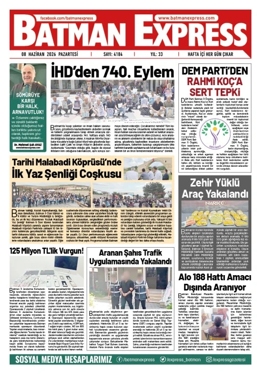 08 HAZİRAN 2026 PAZARTESİ