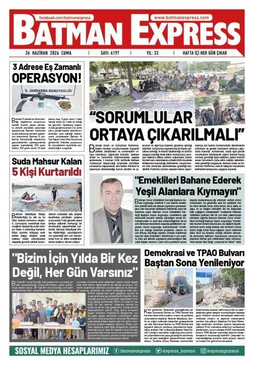 26 HAZİRAN 2026 CUMA