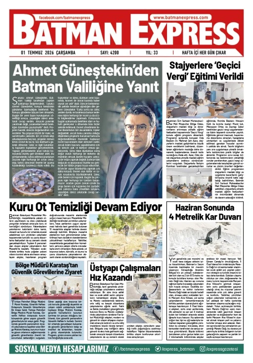01 TEMMUZ 2026 ÇARŞAMBA