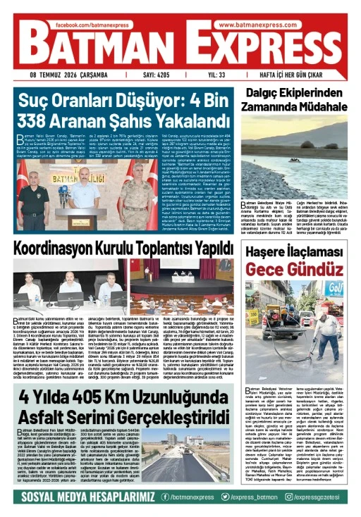 08 TEMMUZ 2026 ÇARŞAMBA