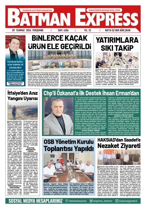 09 TEMMUZ 2026 PERŞEMBE