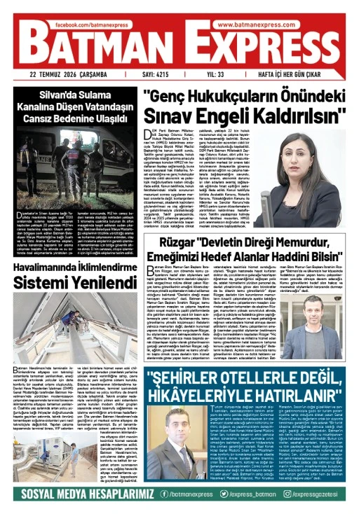 22 TEMMUZ 2026 ÇARŞAMBA