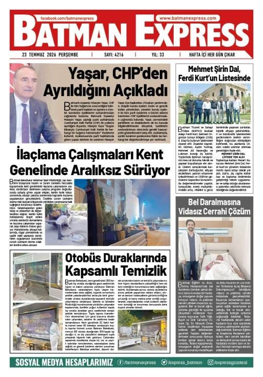 23 TEMMUZ 2026 PERŞEMBE